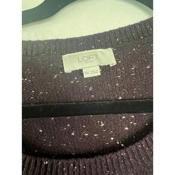 Loft Purple Long Sleeve Sweater Size XXL - Picture 3 of 4